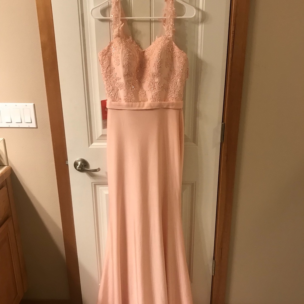 Beautiful trumpet/mermaid sweep train lace dress